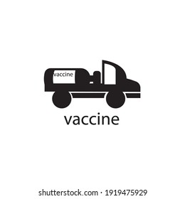 Vaccine car logo vector illustration transportation design health sign symbol