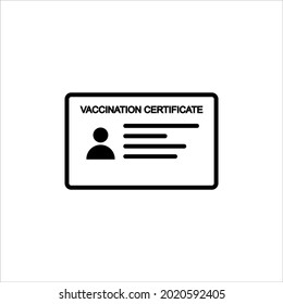 Vaccine Card Icon, Vaccination Against Covid-19, Medical Card Or Passport For Travel In Pandemic Time.