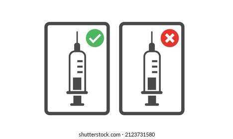 Vaccine Check icon set. Vector edtable isolated set of illustrations