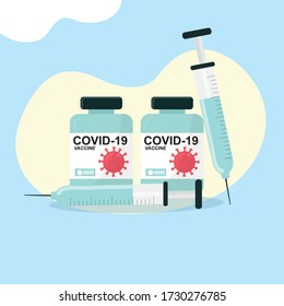 Vaccine Concept Poster Background Vector Medical Stock Vector (Royalty ...