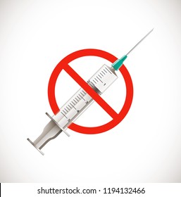 Vaccine concept - syringe with sign - poison or cure idea 