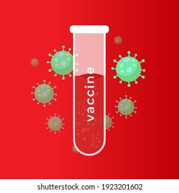 Vacuna de coronavirus. Plantilla de vector 