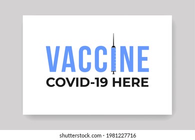 vaccine covid 19 here poster design