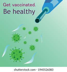 Vaccine from Covid 19. Vector image. Illustration