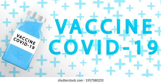 Vaccine Covid 19.Coronavirus vaccine vector background.Covid-19 corona virus vaccination with vaccine bottle .Vector illustration.
