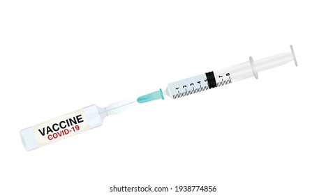 Vaccine covid-19 ampule template. vector illustration