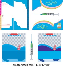 Vaccine Covid-19. And beautiful vector design for any banner or web work on any Instagram side.