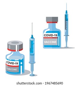Vaccine Covid-19 and Corona Virus ,Vector illustration
