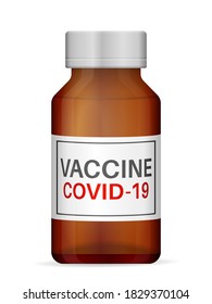 Vaccine covid-19 on a white background. Vector illustration.