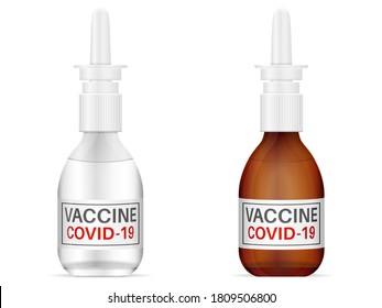 Vaccine covid-19 set on a white background. Vector illustration.