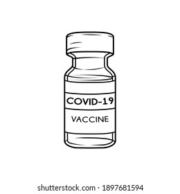 vaccine covid-19 vector isolated on white background