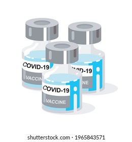 Vaccine Covid-19,Vector,isolated on white background