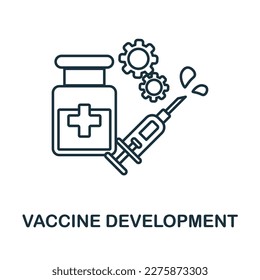 Vaccine Development outline icon. Simple element from healthcare innovations collection. Creative Vaccine Development line icon for web design, templates, infographics and more