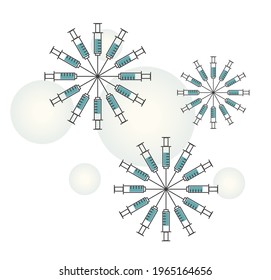 Vaccine Diplomacy - Syringe Illustration  as EPS 10 File