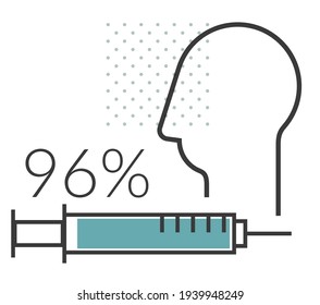 Vaccine Efficacy Rate - Icon as EPS 10 File