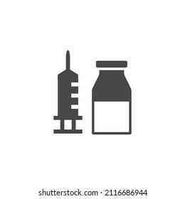 Vaccine. Flat icon. Vector sign for web graphic.