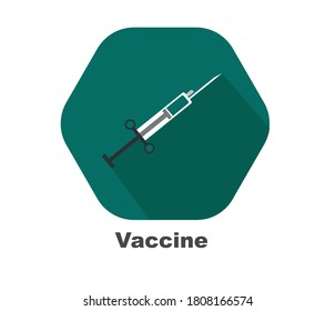 vaccine flat vector icon. healthcare and medical concept. Web page, mobile app, button, logo
