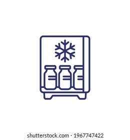 Vaccine In The Fridge Line Icon