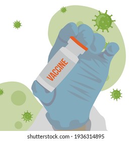Vaccine with green virus vector template design