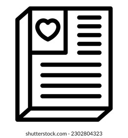 Vaccine health passport icon outline vector. Covid certificate. Digital pass