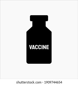 Vaccine icon black white vector