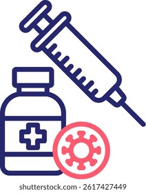 Vaccine Icon Color Vector Illustration