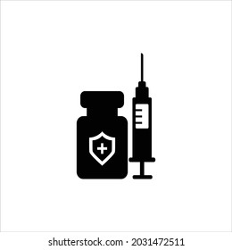 Vaccine icon design vector graphic illustration