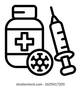 Vaccine Icon Element For Design