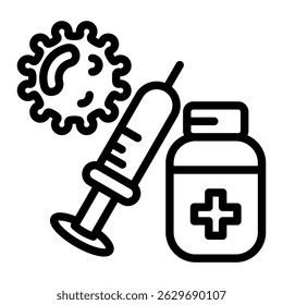 Vaccine Icon Element For Design