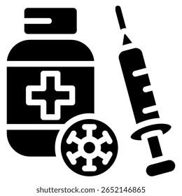 Vaccine Icon Element For Design