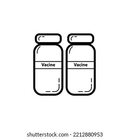 Vaccine icon. Flat icons. Outline styles.