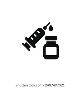 Vaccine icon isolated on white background