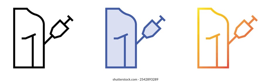 vaccine icon. Linear, Blue Fill and Gradient Style Design Isolated On White Background