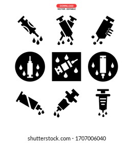 vaccine icon or logo isolated sign symbol vector illustration - Collection of high quality black style vector icons
