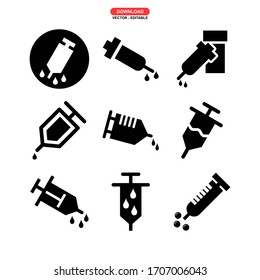 vaccine icon or logo isolated sign symbol vector illustration - Collection of high quality black style vector icons
