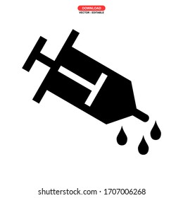 vaccine icon or logo isolated sign symbol vector illustration - high quality black style vector icons
