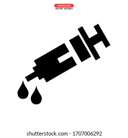 vaccine icon or logo isolated sign symbol vector illustration - high quality black style vector icons
