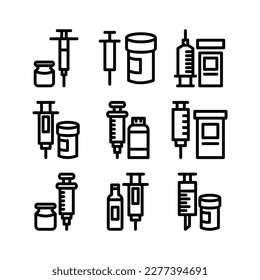 vaccine icon or logo isolated sign symbol vector illustration - Collection of high quality black style vector icons
