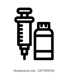 vaccine icon or logo isolated sign symbol vector illustration - high quality black style vector icons
