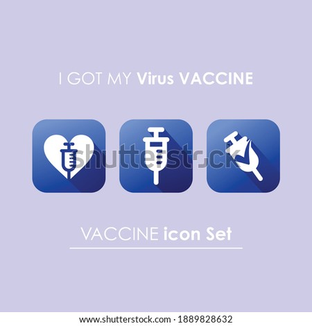 vaccine icon logo set, vaccine icon template