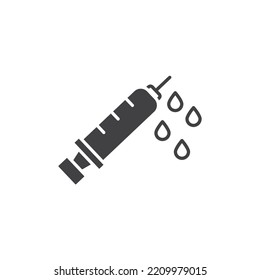 vaccine icon on white background. Editable stroke. Vector illustration.