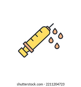 vaccine icon on white background. Editable stroke. Vector illustration.