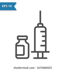 Vaccine Icon. Professional, pixel perfect icon, EPS 10 format.