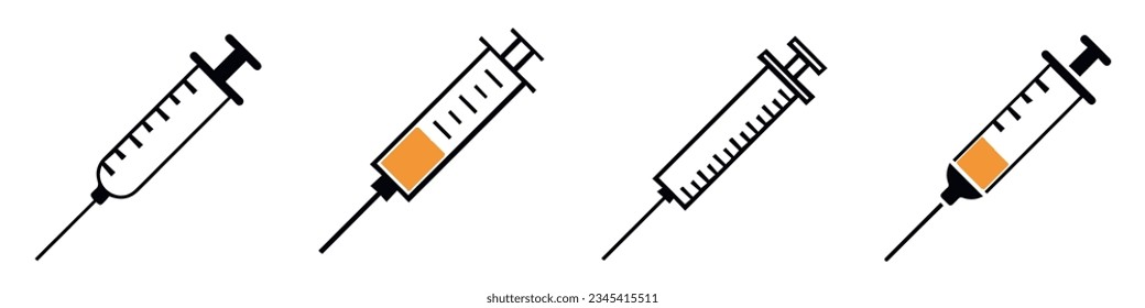 Vaccine icon set, vaccine icon in different style, vector illustration.EPS 10