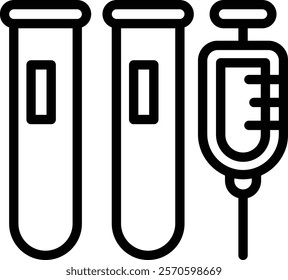 Vaccine Icon. Test Tube Icon