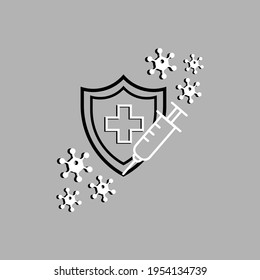 Vaccine icon. Time to vaccine concept. Vector. Covid 19
