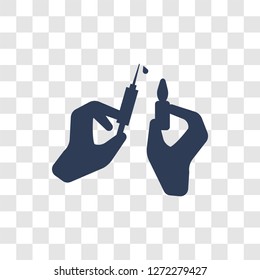 Vaccine icon. Trendy Vaccine logo concept on transparent background from Health and Medical collection