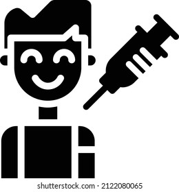 Vaccine Icon, Vaccination, Vaccine Against Virus Sign and Symbols.