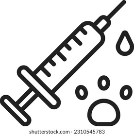 Vaccine icon vector image. Suitable for mobile application web application and print media.