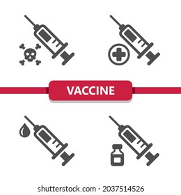 Vaccine Icons. Professional, pixel perfect icons. EPS 10 format.